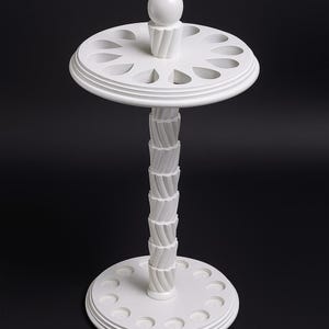 12-Hole Wooden Cane & Pool Cue Holder - Elegant Display Stand