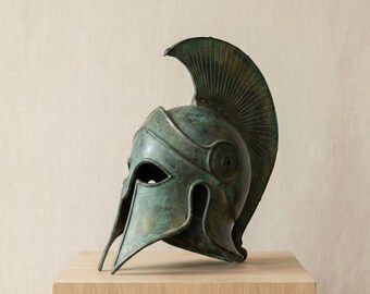 スパルタ コリント式胸甲 ヘルメット付き 古代ギリシャ戦士 ブロンズ