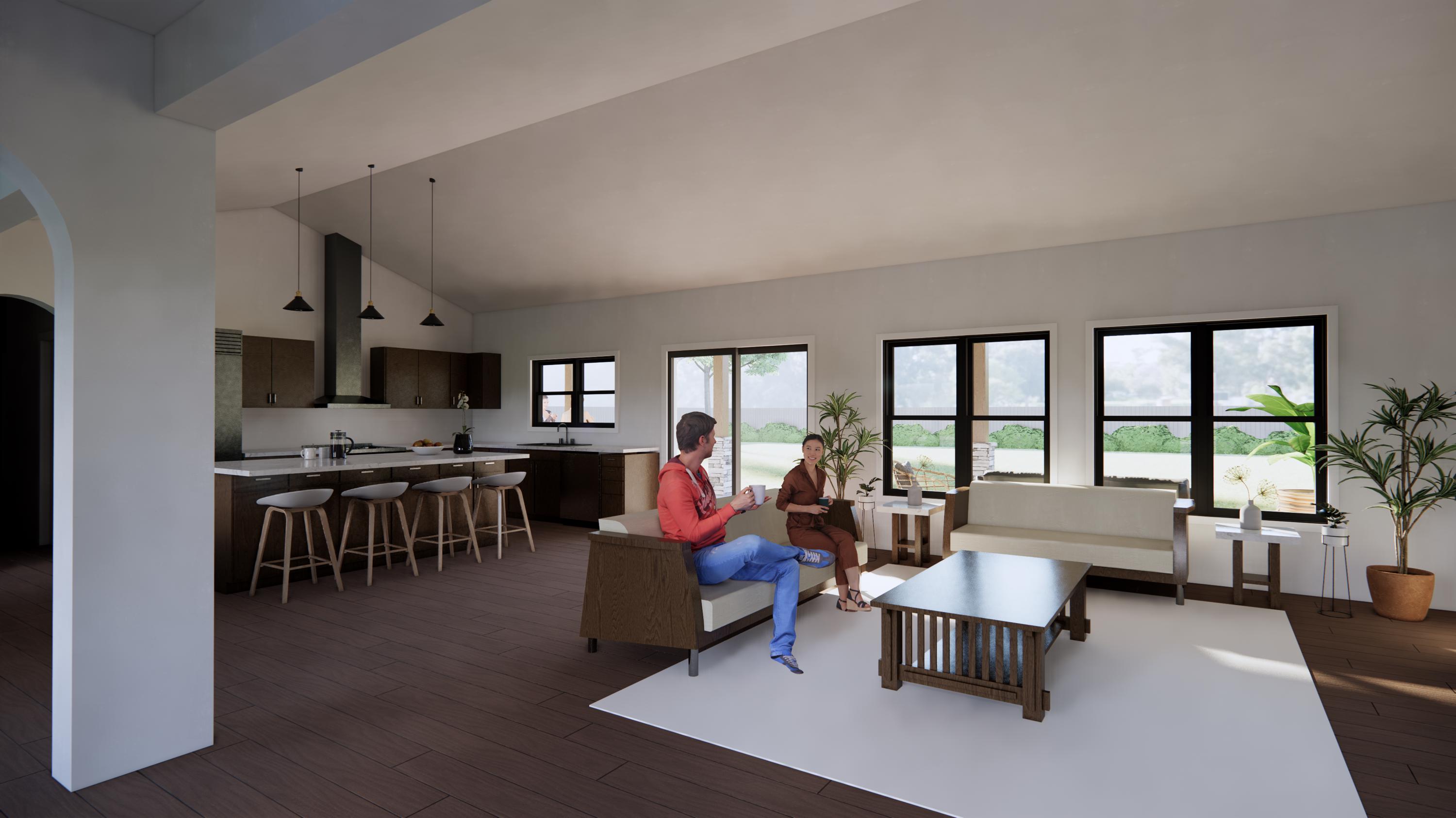 The Country House - House Plans - Open Plan Design - Modern Farmhouse 3 ...