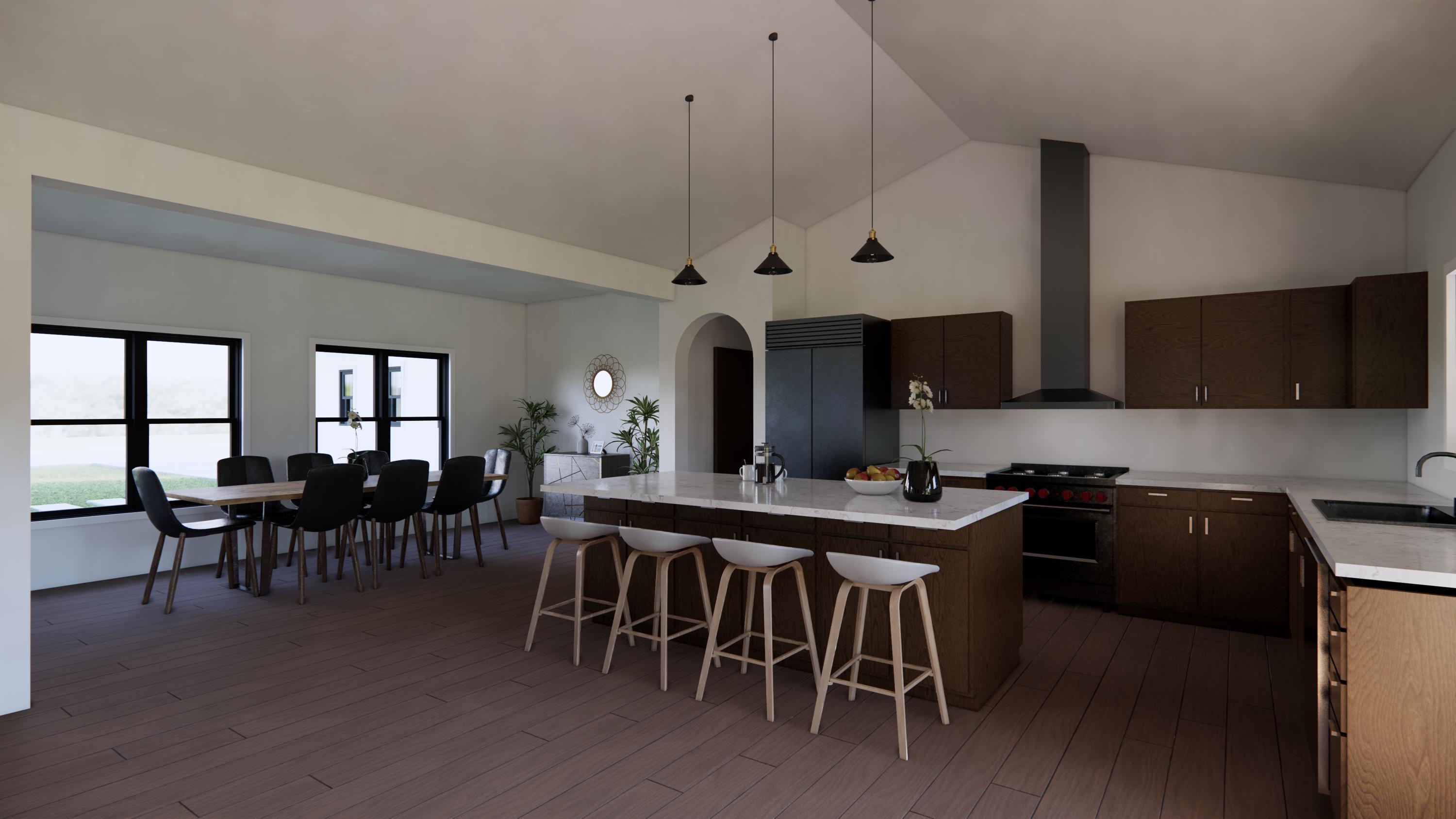 The Country House - House Plans - Open Plan Design - Modern Farmhouse 3 ...