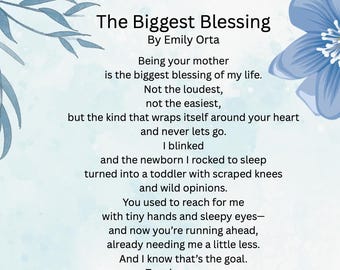 The Biggest Blessing Poem | by Emily Orta