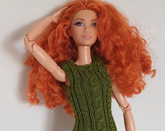 Robe irlandaise tricotée main pour Poppy Parker, Integrity Toys et Barbie