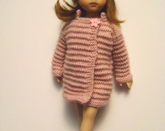 93. French and english knitting pattern PDF - coat and hat for Little Darling by Dianna Effner doll 13''