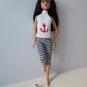 230. Agatha Primrose - French and english knitting pattern PDF - Tank top for Agatha Primrose by Tonner