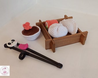 Dinette au crochet : Bouchées asiatiques (sushis, makis ...)