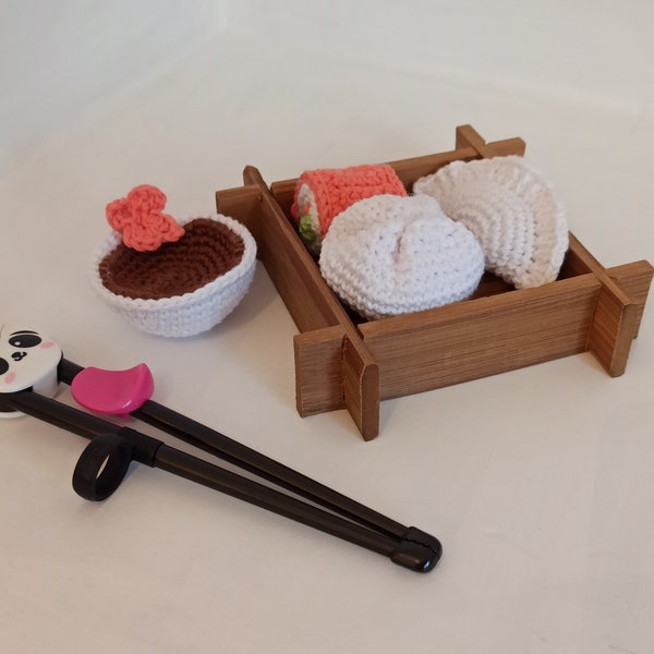 Dinette au crochet : Bouchées asiatiques (sushis, makis ...)