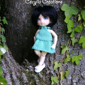 133. French and english pattern PDF - skirt and top for BJD Pukifee and Lati Yellow doll (15 cm)