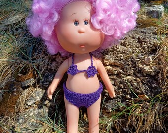 Bikini violet pour poupée Little Mia Nines d'Onil de 23 cm
