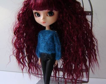 168. French and english knitting pattern PDF - Sweater for Pullip