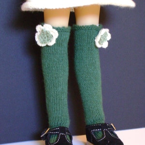 153. Kaye Wiggs French and english knitting pattern PDF Sweater, skirt, hat and long socks for Layla, MSD Kaye Wiggs doll image 2