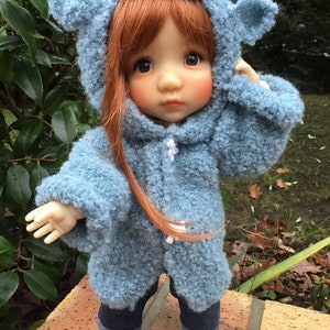 361. French and english knitting pattern PDF - Coat and hat for Mae by Meadow doll