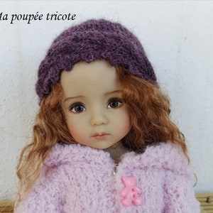 368. French and english knitting pattern PDF - Coat and hat for Little Darling doll 13&#39;&#39; and Paola Reina
