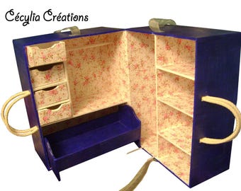 Tutoriel PDF : valise-penderie en carton pour poupée