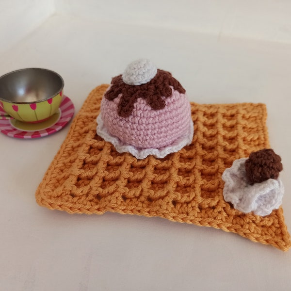 Dinette au crochet : gaufre garnie