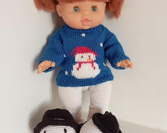 Tenue de Noël - Mon bonhomme de neige pour poupées Minikane Gordis