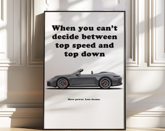 Porsche 911 992 Targa 4 GTS, porsche poster, car poster, sports car wall art, supercar wall art, automotive wall art