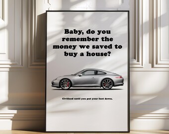 Porsche 911 991 Carrera S, porsche poster, car poster, sports car wall art, supercar wall art, automotive wall art
