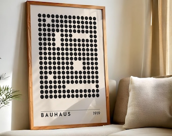 Bauhaus Abstract Geometric Poster S2 No.5 - Geometric Wall Art, Minimalist Decor