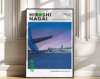 Hiroshi Nagai, City pop art, Vaporwave poster, Minimalist poster, Japanese wall art, Retro wall art, gallery wall art, Vintage poster