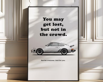 Porsche 911 G-Series Turbo, porsche poster, car poster, vintage Porsche 911 art, classic car wall art, sports car wall decor