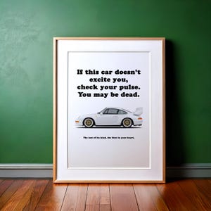 Porsche 911 993 GT2 R, affiche Porsche, affiche de voiture, art Porsche 911 vintage, art mural voiture classique, décoration murale voiture de sport