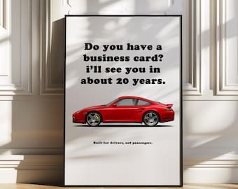 Porsche 911 997 Turbo S, porsche poster, car poster, sports car wall art, supercar wall art, automotive wall art