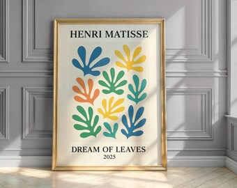 Matisse Print, Dream of Leaves, Mid Century Modern Wall Art, Abstract Botanical Art, Nature Wall Decor, Trendy Wall Art, Vintage Poster