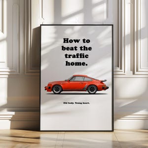 Porsche 911 G-Series Turbo, affiche Porsche, affiche de voiture, art Porsche 911 vintage, art mural voiture classique, décoration murale voiture de sport