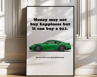 Porsche 911 992 Turbo, porsche poster, car poster, sports car wall art, supercar wall art, automotive wall art