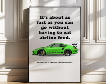 Porsche 911 991 GT3 RS, porsche poster, car poster, sports car wall art, supercar wall art, automotive wall art