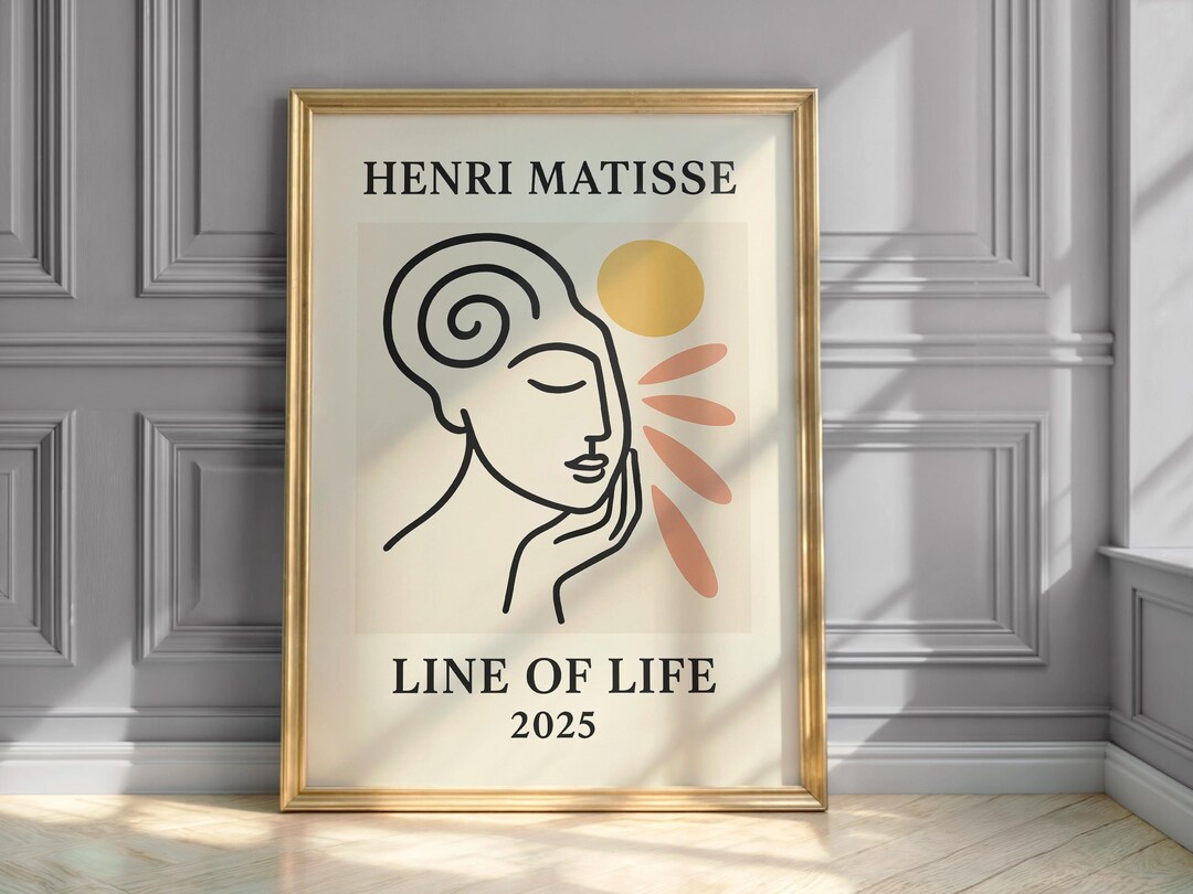 Matisse Print, Line of Life, Mid Century Modern Wall Art, Trendy