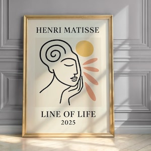 Matisse Print, Line of Life, Mid Century Modern Wall Art, Trendy