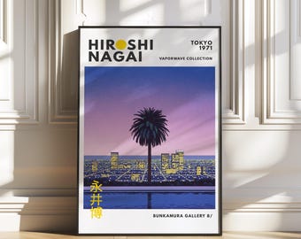 Hiroshi Nagai, Pop art, Dorm room decor, Trendy wall art, japanese wall art, Minimalist poster, Japanese art prints, Retro wall art