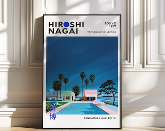 Hiroshi Nagai, 80s Poster, Pop art, Dorm room decor, Trendy wall art, japanese wall art, Minimalist poster, Japanese art prints, Wall decor