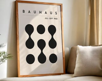 Bauhaus Abstract Geometric Poster S2 No.2 - Minimalist Wall Art, Mid Century Modern Print