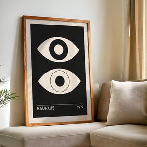 Poster geometrico astratto Bauhaus S2 n. 4 - Poster minimalista, arte murale moderna di metà secolo