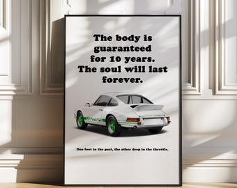 The Original Porsche 911 Carrera RS, porsche poster, car poster, classic Porsche 911 art, sports car wall art, automotive wall decor