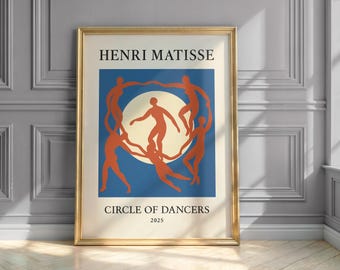 Matisse Print, Circle of Dancers, trendy wall art, Vintage poster, Mid Century Modern, Dance Wall Art Print, Matisse Dance Poster, Wall Art