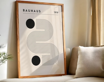 Bauhaus Abstract Geometric Poster S2 No.8 - Mid Century Modern Poster, Scandinavian Style