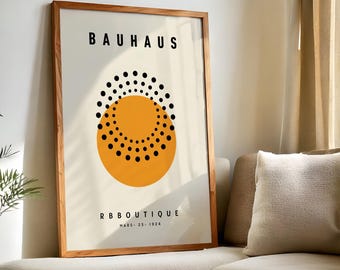 Bauhaus Abstract Geometric Poster S1 No.6 - Mid Century Modern Wall Art, Minimalist Print, Scandinavian Design