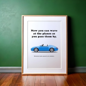 Porsche 911 993 Carrera 3.6 Speedster, affiche Porsche, affiche de voiture, art Porsche 911 vintage, art mural voiture classique, décoration murale voiture de sport