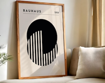 Bauhaus Abstract Geometric Poster S2 No.6 - Mid Century Wall Art, Modern Abstract Print