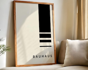 Bauhaus Abstract Geometric Poster S1 No.3 - Mid Century Modern Wall Art, Minimalist Print, Scandinavian Decor