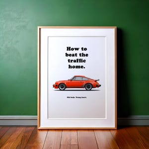 Porsche 911 G-Series Turbo, affiche Porsche, affiche de voiture, art Porsche 911 vintage, art mural voiture classique, décoration murale voiture de sport