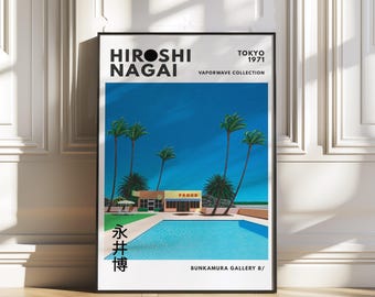 Hiroshi Nagai, Pop art, Dorm room decor, Trendy wall art, japanese wall art, Minimalist poster, Japanese art prints, Retro wall art