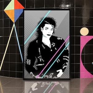 Michael Jackson Pop Art Print: 80s Retro Home Decor - Etsy Canada