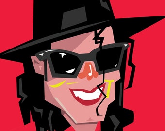 Michael Jackson Pop Art Print, Music Legend Wall Decor, Retro Celebrity Poster