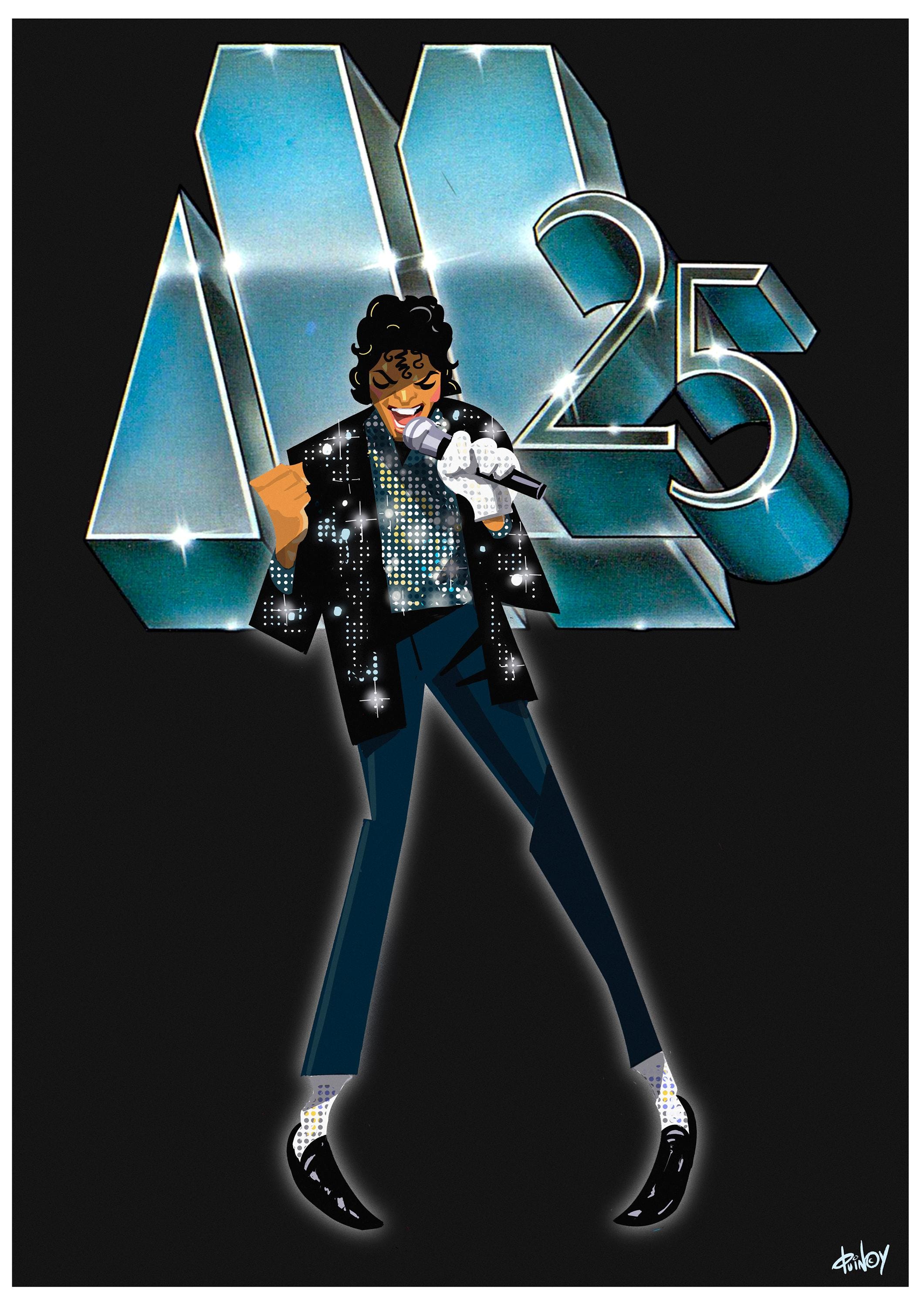 Michael Jackson Motown 25 Pop Art Print, Music Legend Poster, Retro ...