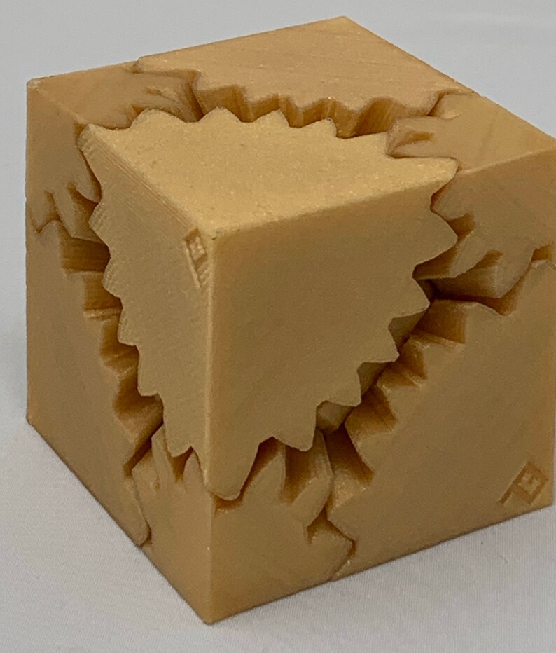 3D Printed Gear Cube Etsy