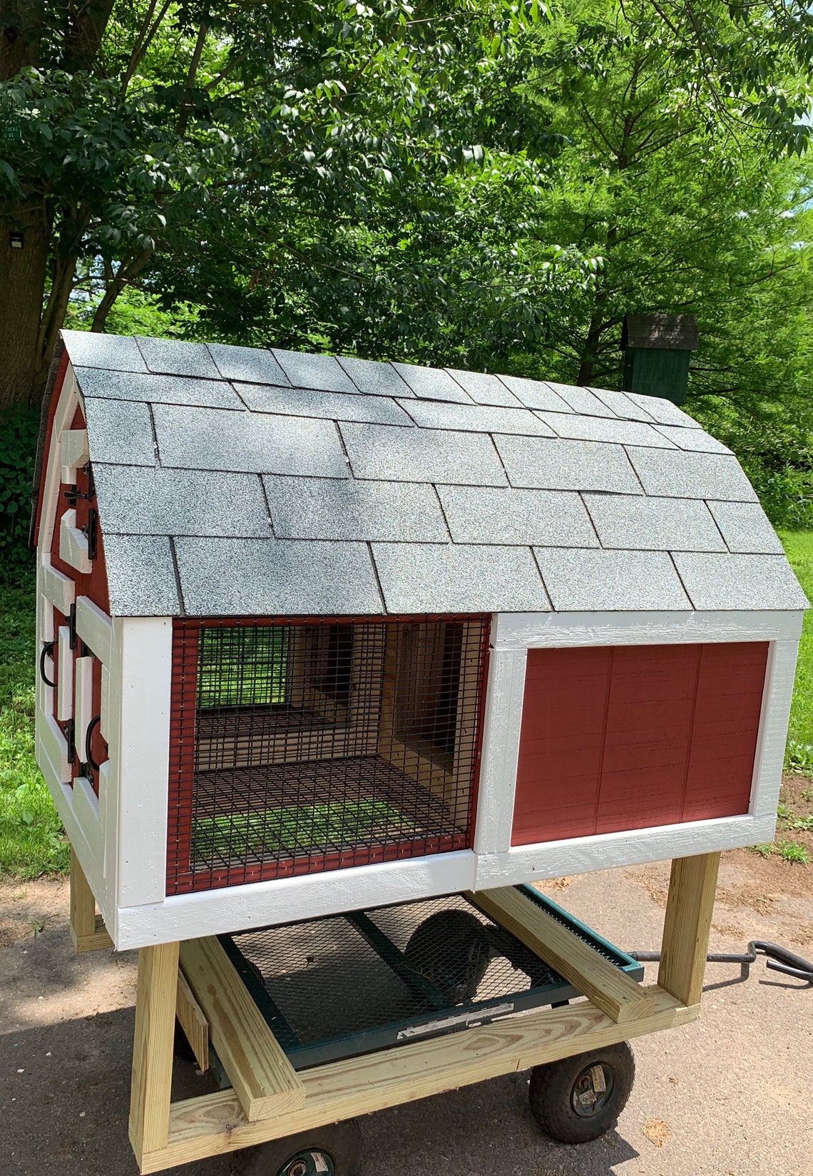 Gambrel Predator Proof Rabbit Hutch Etsy